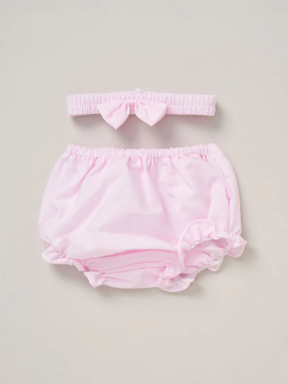 Rock-A-Bye Baby Boutique Cotton Dress Knickers and Bow Headband Outfit Set