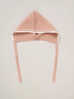 Rock-A-Bye Baby Boutique Pink True Knit Woven Romper and Bonnet Outfit Set