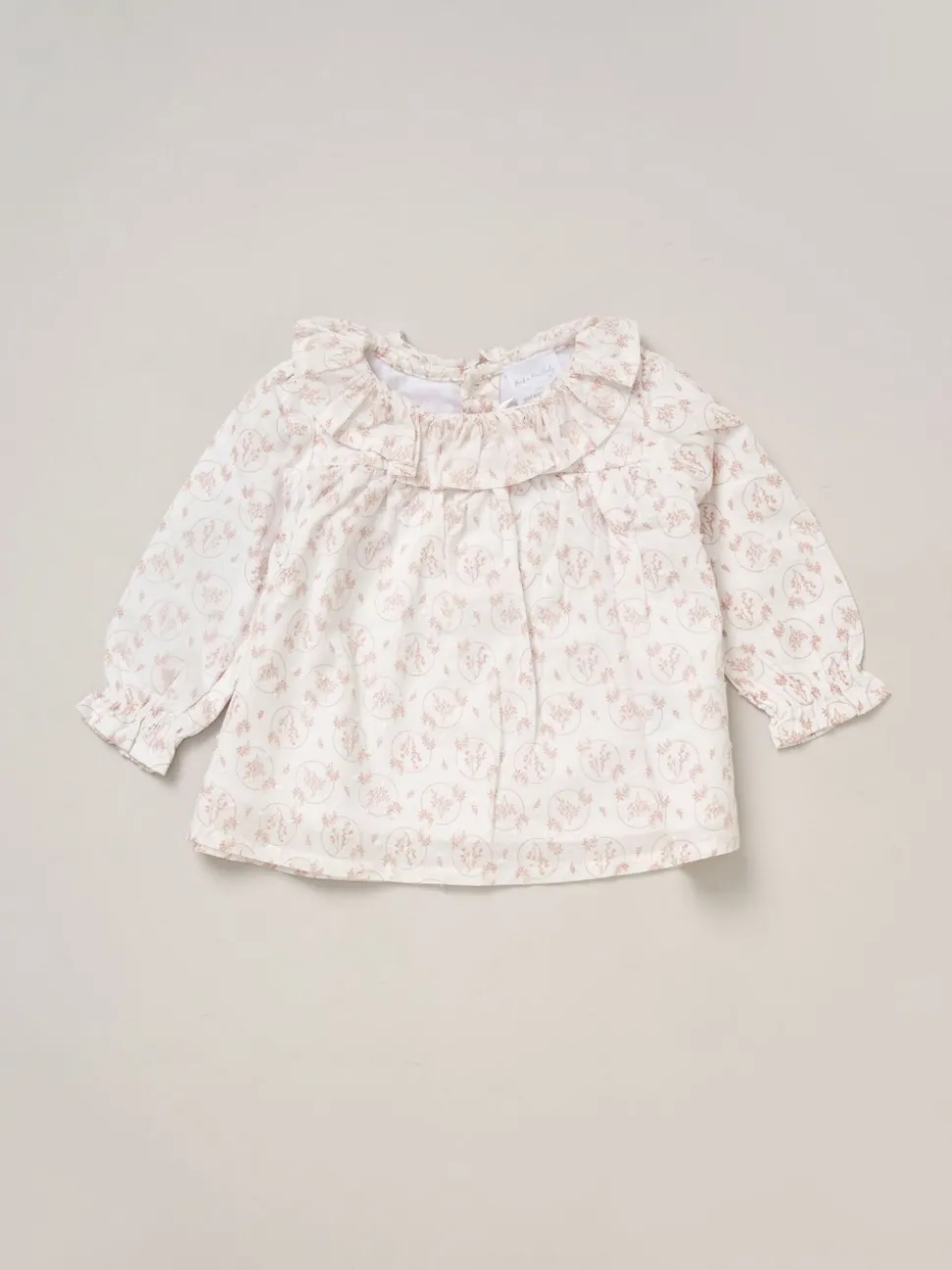 Rock-A-Bye Baby Boutique Pink Woven Dobby Blouse True Knit Footed Trousers and Headband Outfit Set
