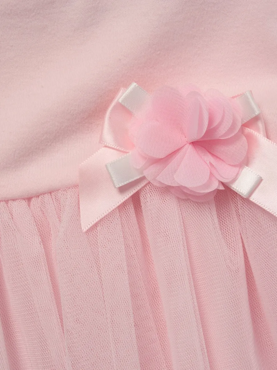 Rock-A-Bye Baby Boutique Rose Pink Ribbon Detail Dress and Headband Outfit Set
