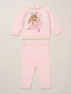 Rock-A-Bye Baby Boutique True Knit Bear Jumper and Trousers Outfit Set