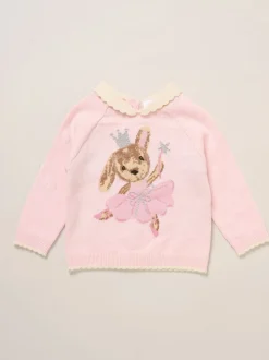 Rock-A-Bye Baby Boutique True Knit Bear Jumper and Trousers Outfit Set