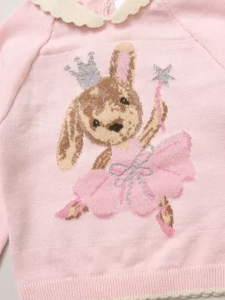 Rock-A-Bye Baby Boutique True Knit Bear Jumper and Trousers Outfit Set