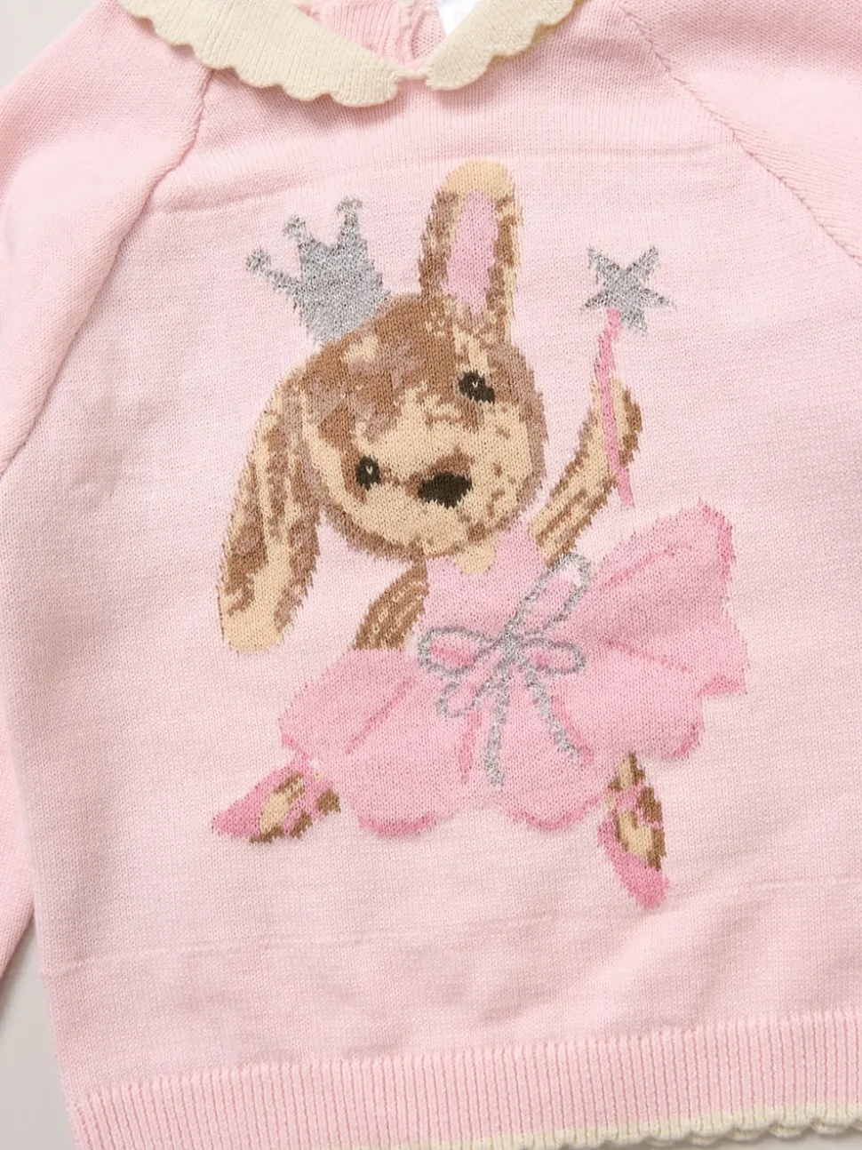 Rock-A-Bye Baby Boutique True Knit Bear Jumper and Trousers Outfit Set