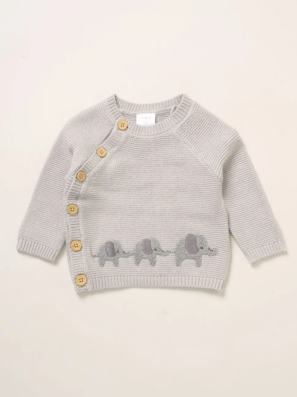 Rock-A-Bye Baby Boutique True Knit Elephant Cardigan And Footed Trousers Outfit Set