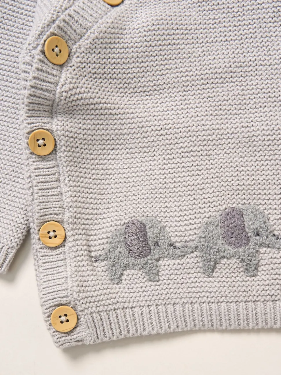 Rock-A-Bye Baby Boutique True Knit Elephant Cardigan And Footed Trousers Outfit Set