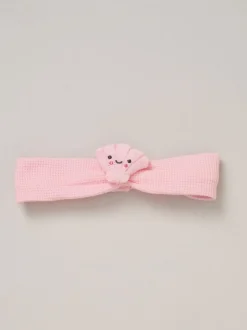 Rock-A-Bye Baby Boutique Waffle 100% Cotton Dress and Headband Outfit Set