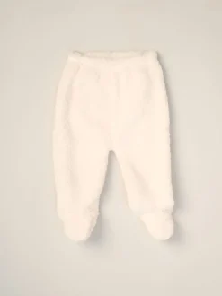 Rock-A-Bye Baby Boutique White 3-Piece Teddy Gilet, Bodysuit and Footed Trousers Set
