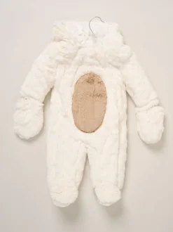 Rock-A-Bye Baby Boutique White Bear Pramsuit