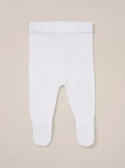 Rock-A-Bye Baby Boutique White True Knit Elephant Cardigan And Trousers Outfit Set