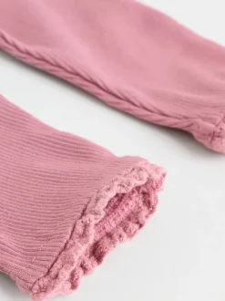 Rose Pink Long Sleeve Baby Top and Leggings 2 Piece Set (0mths-2yrs)