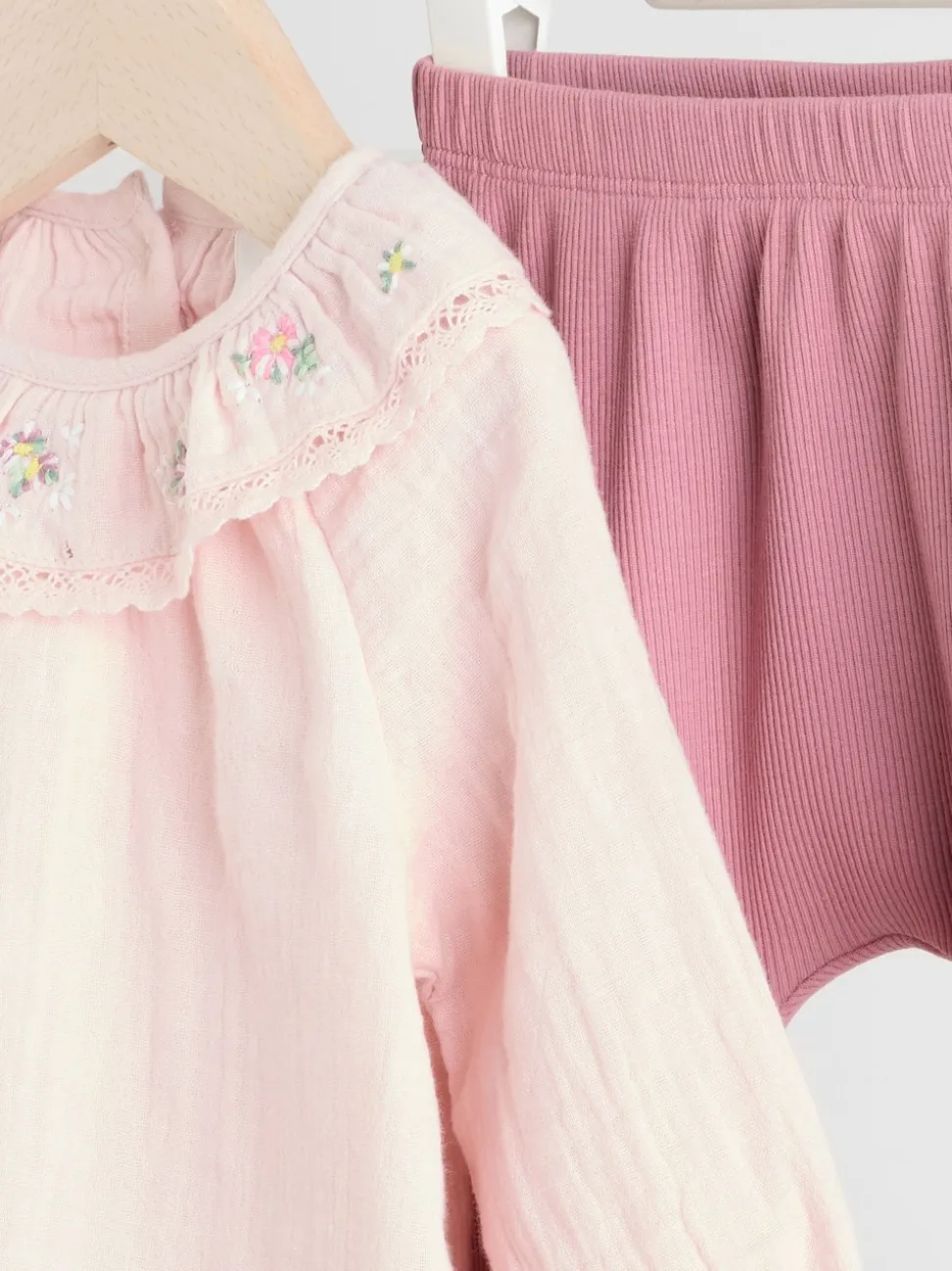Rose Pink Long Sleeve Baby Top and Leggings 2 Piece Set (0mths-2yrs)