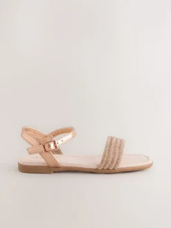 Rose Gold Occasion Sandals