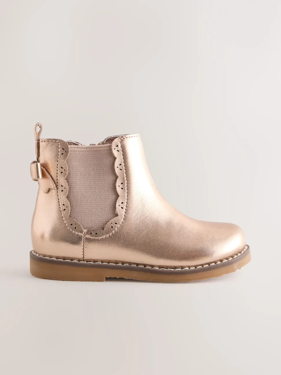 Rose Gold Standard Fit (F) Chelsea Ankle Boots