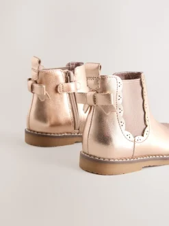 Rose Gold Standard Fit (F) Chelsea Ankle Boots