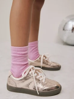 Rose Gold Standard Fit (F) Retro Trainers