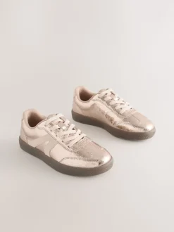 Rose Gold Standard Fit (F) Retro Trainers