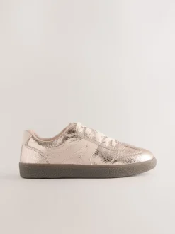Rose Gold Standard Fit (F) Retro Trainers