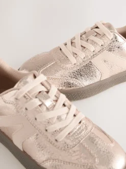 Rose Gold Standard Fit (F) Retro Trainers
