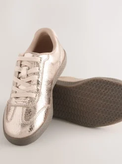 Rose Gold Standard Fit (F) Retro Trainers