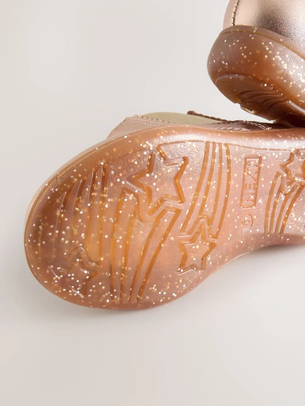 Rose Gold Wide Fit (G) Leather Chelsea Ankle Boots