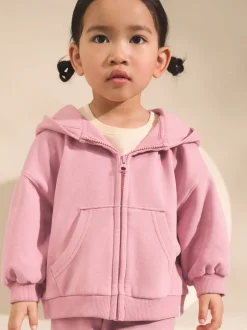 Rose Pink Zip Through Hoodie (3mths-7yrs)