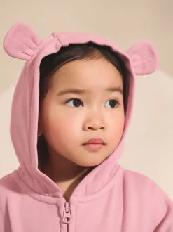 Rose Pink Zip Through Hoodie (3mths-7yrs)