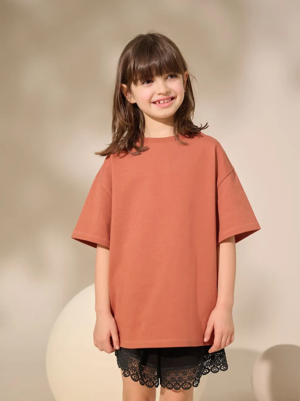 Rust Oversized Heavyweight 100% Cotton T-Shirt (3-16yrs)