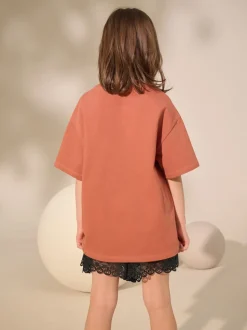 Rust Oversized Heavyweight 100% Cotton T-Shirt (3-16yrs)