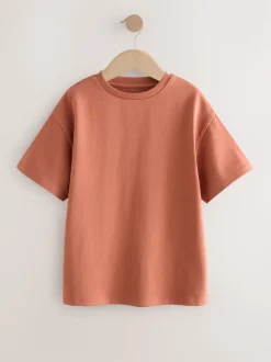Rust Oversized Heavyweight 100% Cotton T-Shirt (3-16yrs)