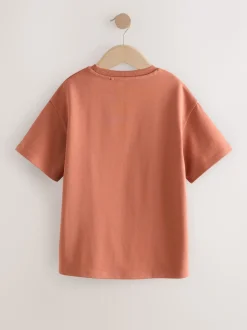 Rust Oversized Heavyweight 100% Cotton T-Shirt (3-16yrs)