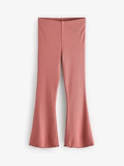 Rust Pink 1 Pack Rib Flare Leggings (3-16yrs)