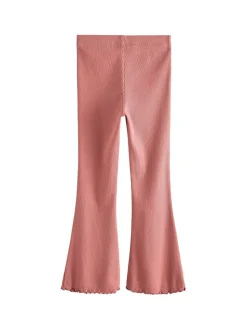 Rust Pink 1 Pack Rib Flare Leggings (3-16yrs)