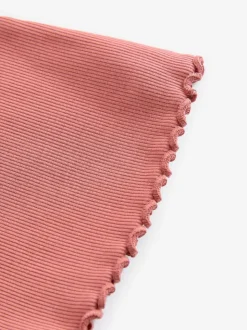 Rust Pink 1 Pack Rib Flare Leggings (3-16yrs)