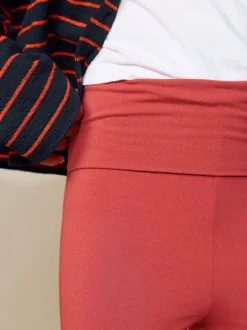 Rust Red Fold Over Flare Leggings (3-16yrs)