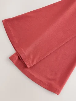 Rust Red Fold Over Flare Leggings (3-16yrs)