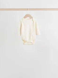 Sage Green Baby Long Sleeve Bodysuits 5 Pack