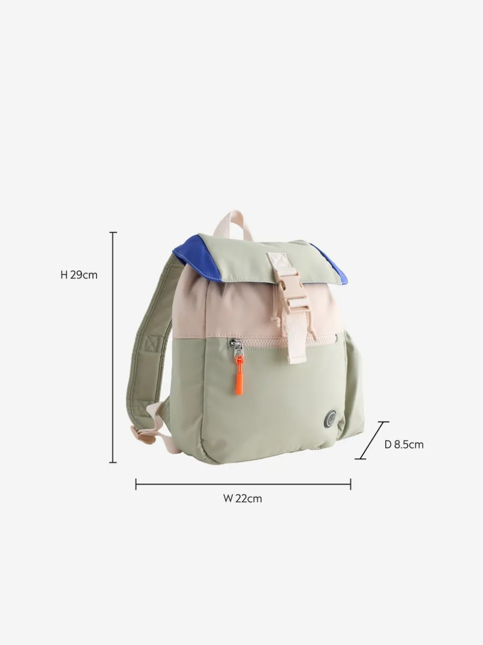 Sage Green Colourblock Small Backpack