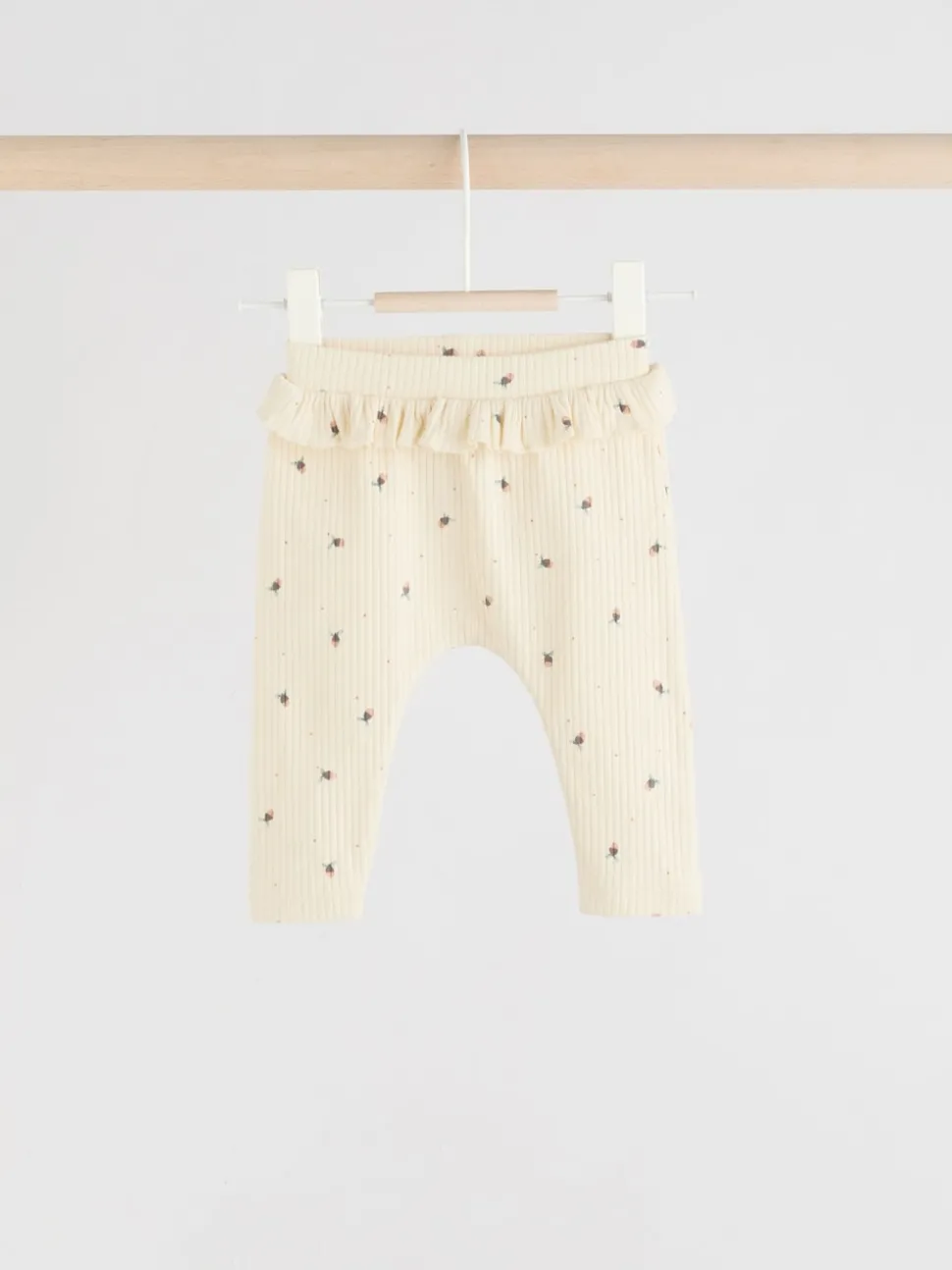Sage Green/Coral/Ditsy Baby Leggings 4 Pack (0mths-2yrs)