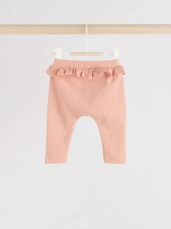 Sage Green/Coral/Ditsy Baby Leggings 4 Pack (0mths-2yrs)