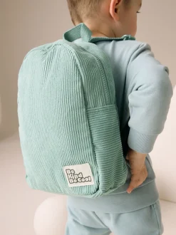 Sage Green Cord Small Backpack