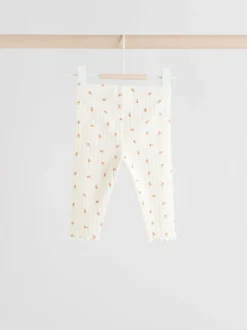 Sage Green/ Cream Ditsy Baby Frill Collar Sweater and Leggings 2 Piece Set (0mths-2yrs)