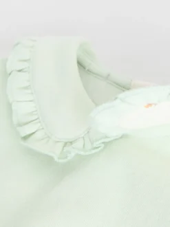 Sage Green/ Cream Ditsy Baby Frill Collar Sweater and Leggings 2 Piece Set (0mths-2yrs)