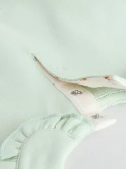 Sage Green/ Cream Ditsy Baby Frill Collar Sweater and Leggings 2 Piece Set (0mths-2yrs)