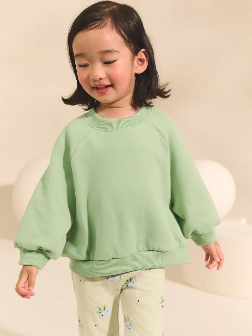 Sage Green Crew Neck Sweatshirt (3mths-7yrs)