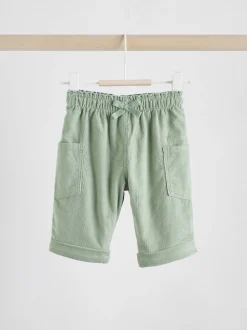 Sage Green/Ditsy Baby Cord Trousers 2 Pack (0mths-2yrs)