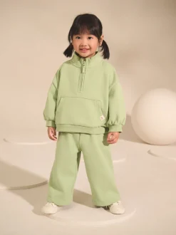 Sage Green Quarter Zip Sweatshirt (3mths-7yrs)