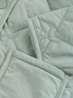 Sage Green Tulip Quilted Nylon Baby Jacket (0mths-2yrs)