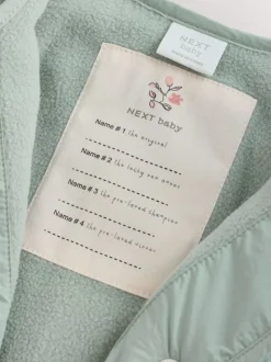 Sage Green Tulip Quilted Nylon Baby Jacket (0mths-2yrs)