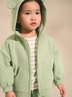 Sage Green Zip Through Hoodie (3mths-7yrs)